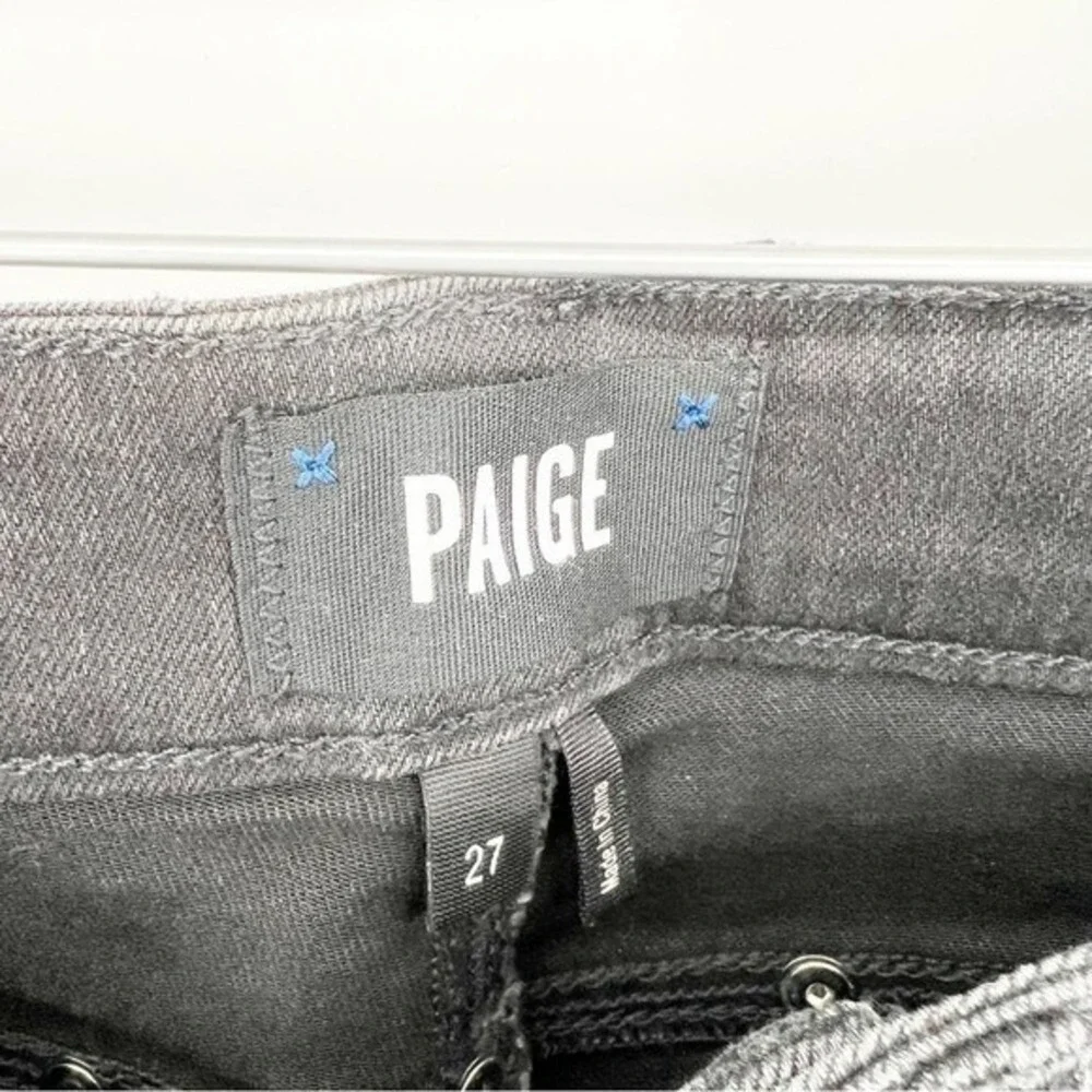 PAIGE‎ Hoxton Ankle Peg Studded Jeans Women's Size 27 Black Skinny Denim